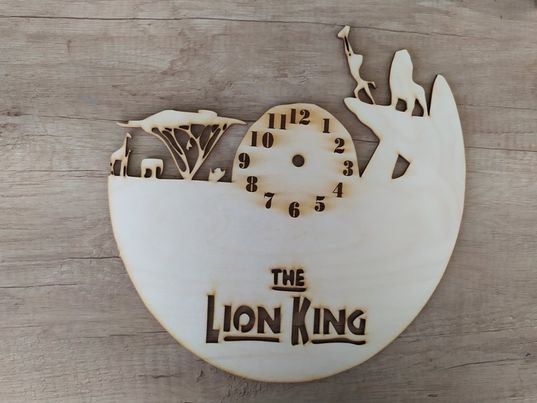 Ξύλινο υλικό ρολογιού – Lion King