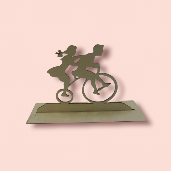 Ξύλινο σταντ ποδήλατο με ζευγάρι