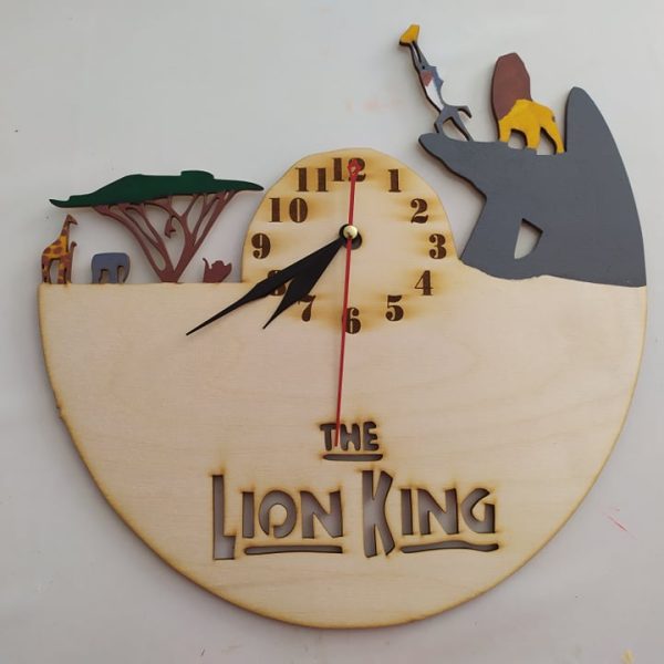 Ξύλινο ρολόι - Lion King