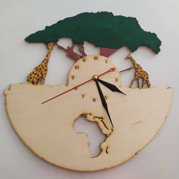 Ρολόι τοίχου- Καμηλοπάρδαλη Africa